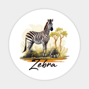 Happy Zebra Magnet